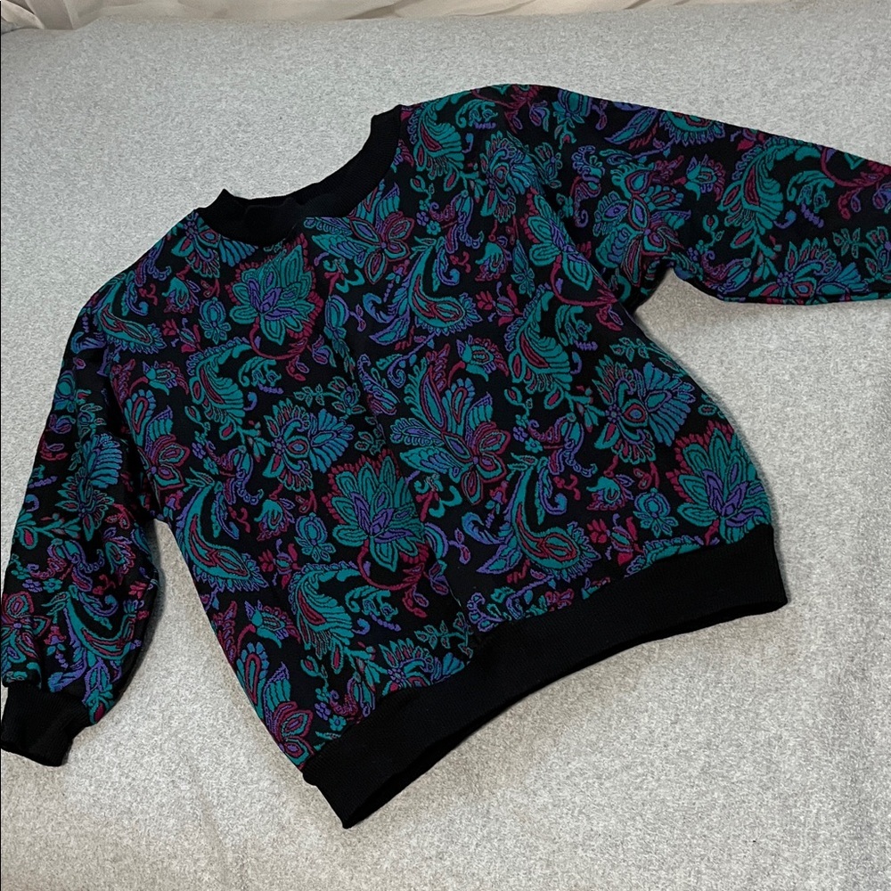 Vintage 90s Grunge Knit Sweater Small Whimsigoth Moody Grandma Fairygoth